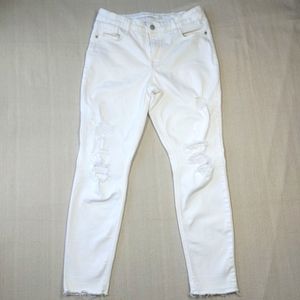 Old Navy Jeans Size 10 White Rockstar Skinny Mid-Rise Ankle